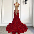Asoire African Print Mermaid Bridal Dress - Red