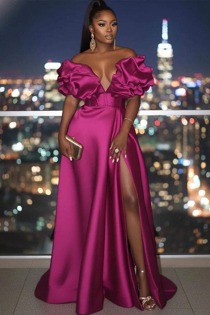 Luxury Purple Party Dress